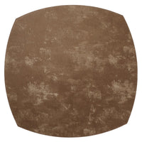 The Bodrum Velvet Elliptic Square Placemat Set of 4 features an easy-care vinyl design with a distressed textured finish and stitched border—perfect for adding luxe style to your dining table.