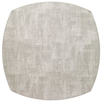 A set of four Bodrum Allure Elliptical Placemats in Granite, light gray with a subtle textured brushstroke pattern and sophisticated design, are shown from above against a white background.