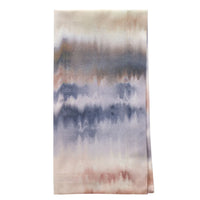 The Aria Napkin Lake Set of 4 by Bodrum features machine washable cloth napkins with a soft tie-dye pattern in blue, mauve, and beige tones plus subtle zigzag designs—ideal for bringing style to your holiday table.