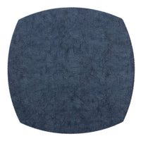 The Bodrum Allure Elliptic Square Placemat Set of 4 in navy blue is shown on a white background, featuring a subtle marbled texture, gently curved sides, and an elegant beaded edge for refined style.