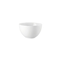 The Tac 02 White Dinnerware bowl by Jars - Rosenthal, a round ceramic piece, sits centered on a white backdrop, showcasing the minimalist elegance of contemporary dining.