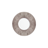 The Haviland Infini Prestige Platinum Dinnerware features a round plate with a white Limoges porcelain center and a wide, textured platinum rim radiating lines, shown on a plain white background.