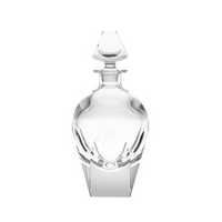 The Moser Bar Decanter 750 ml features a clear, elegant crystal design with a faceted stopper and rounded body—perfect for your bar collection and for serving wine or whiskey in style.