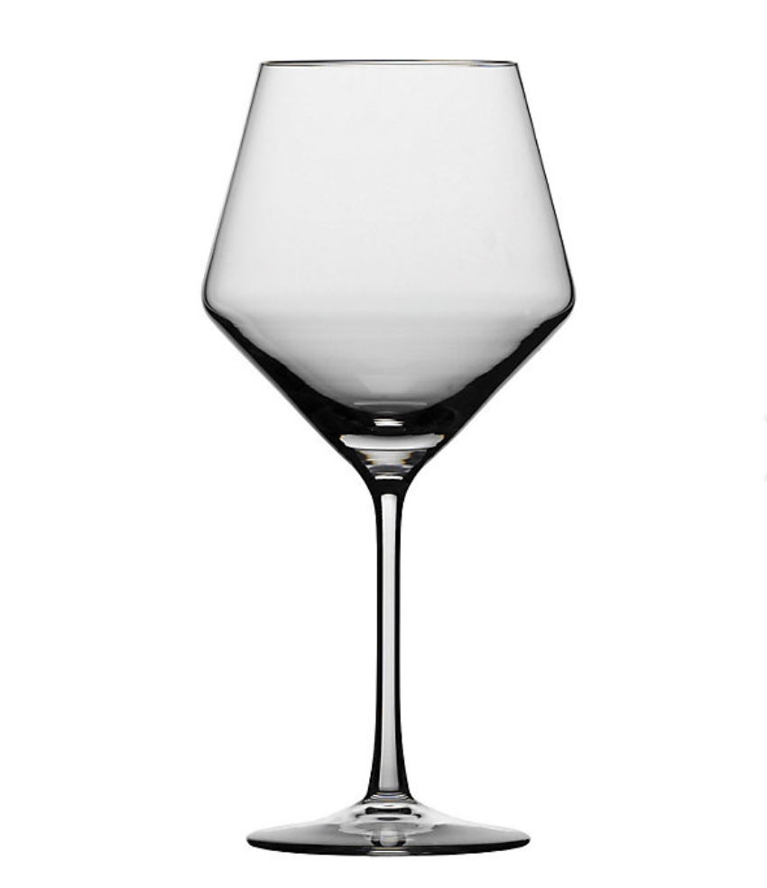 The Zwiesel Fortessa Zweisel Pure Barware wine glass features a long stem and wide, rounded bowl, crafted from Tritan material and shown empty against a plain white background.