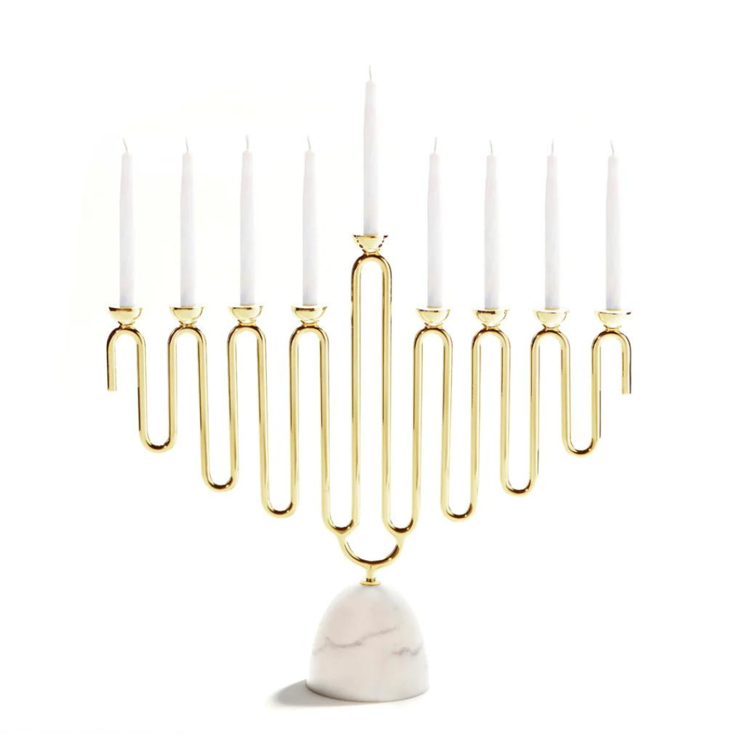 Coluna Menorah Carrara & Gold.