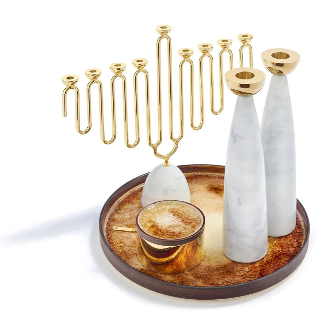 Coluna Menorah Carrara & Gold.