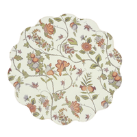 Floral Placemat on White Background 