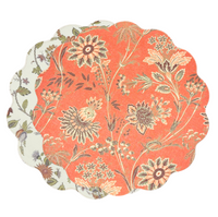 Floral  Placemats  on White Background