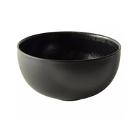 The Tourron Dinnerware Celeste by Jars - Rosenthal is a round matte black stoneware bowl with a smooth, slightly glossy interior, shown empty against a white background.