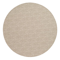 The Bodrum Pronto Placemat Round Set of 4 features beige, round mats with a woven texture, made from phthalate-free vinyl for easy cleaning, shown from above on a white background.