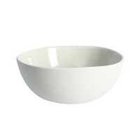 The Maguelone Dinnerware Quartz serving bowl by Jars - Rosenthal features a smooth, white ceramic surface, photographed on a white background—perfect for enhancing Mediterranean-inspired dinnerware collections.