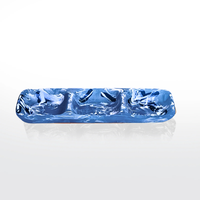 The Swirl Resin Colored 3 Section Tray from Nashi Home features a blue marbled design and three separate sections, shown on a white background with a subtle reflection—ideal as a stylish snack tray.