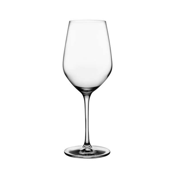 A pair of Nude Glassware Climats All Purpose Wine & Water Glasses, made from lead-free crystal with long stems and wide bowls, shown empty against a plain white background. Set of 2.