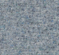 Close-up of the Cinder Mist Throw by Lands Downunder, featuring a textured grey fabric with small blue and black specks throughout; its soft, flecked appearance makes it perfect for a modern Italian throw blanket, crafted from high-quality woven textile material.