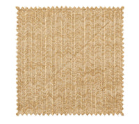A swatch of textured ivory and beige basketweave fabric with a diagonal pattern and zigzag-cut edges from the Kim Seybert Vista Reversible Placemat Set of 4.