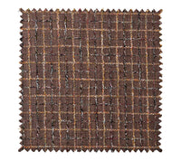 Square brown Kim Seybert Boucle Reversible Placemat set of 4 - Brown / Multi swatch with a multicolored grid pattern, pinked edges, and a stylish boucle texture.