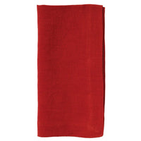 The Bodrum Riviera Napkin Set of 4 features neatly folded red linen napkins against a white background—perfect for adding elegance to everyday meals.