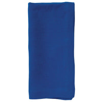 The Bodrum Riviera Napkin Set of 4 features solid blue, soft linen napkins, neatly folded and displayed on a white background—perfect for bringing elegant everyday style to your table.