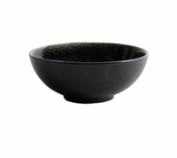 The Tourron Dinnerware Celeste by Jars - Rosenthal is a black glazed stoneware bowl with a smooth matte finish and gently curved sides, shown against a white background.