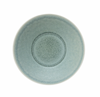 The Vuelta Nori by Jars - Rosenthal is a round, blue-green ceramic plate with a subtly textured, speckled surface and a faint circular ridge—ideal for modern daily dining and shown from above on a white background.