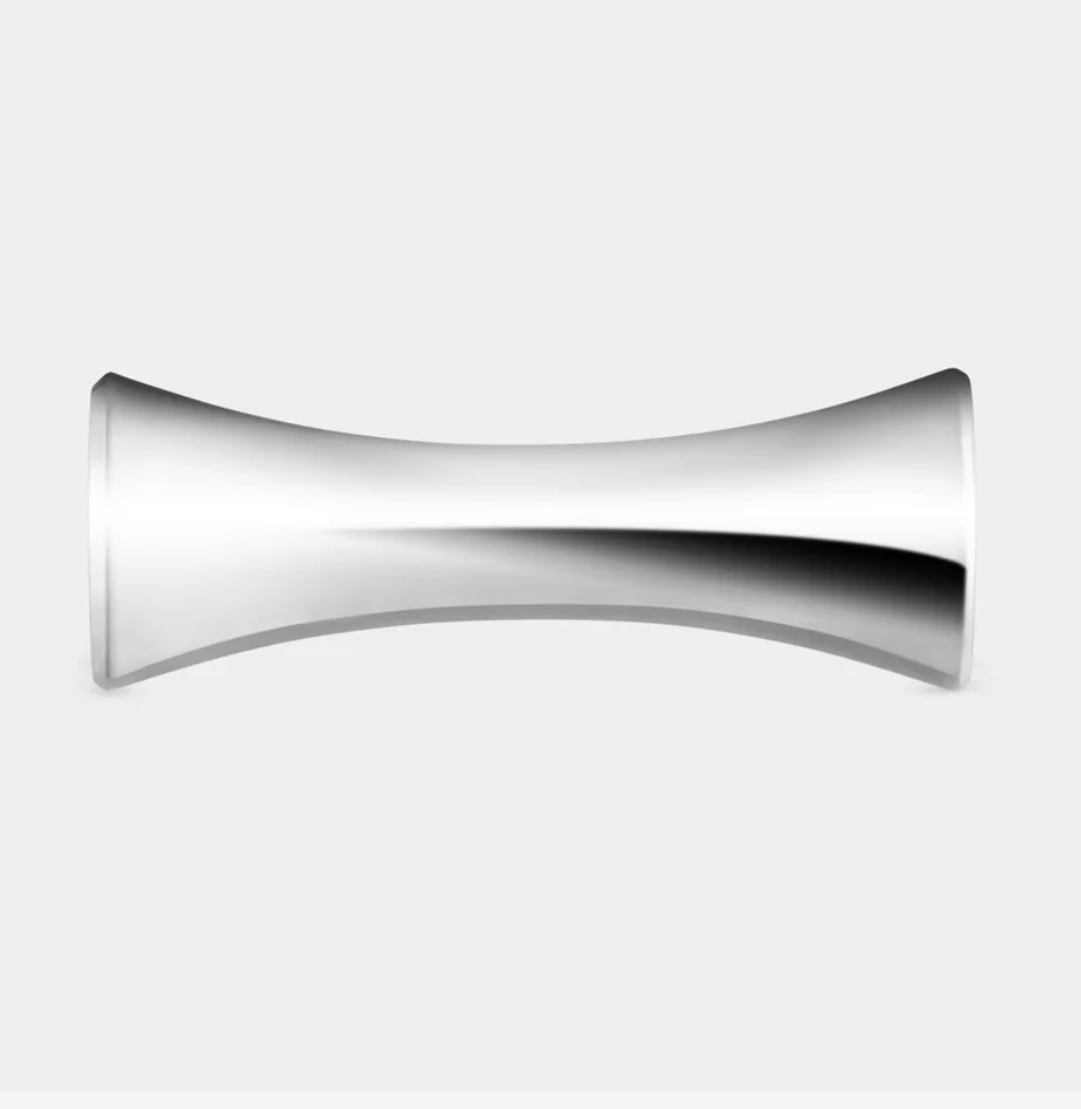 Curved, concave silver-plated Uni Silver Plated Set of 2 Knife/Chopstick Rest from Christofle.