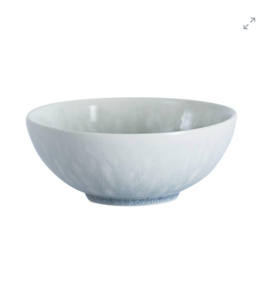 Small Jars - Rosenthal Tourron Dinnerware - Opale ceramic bowl with a pale grey, mottled stoneware glaze.