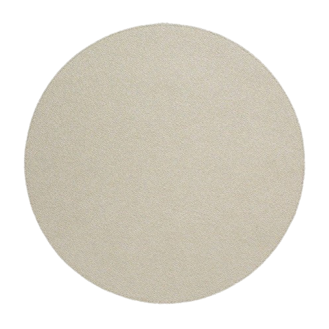 The Bodrum Skate Round Placemat Pearl Set of 4 features a beige, shagreen-finish design—ideal for easy-care table settings and stylish dining decor.