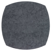 The Bodrum Stingray Elliptic Square Placemat Set of 4 features round, dark gray textured mats with uneven patterns and curved edges, made from phthalate-free vinyl for a stylish, safe dining upgrade.