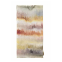 The Bodrum Aria Napkin Desert Set of 4 features a soft, watercolor-style gradient in beige, yellow, orange, red, and gray—ideal for adding elegance to your holiday table. Machine washable for easy care.