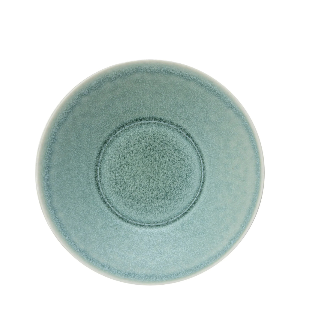 The Vuelta Nori by Jars - Rosenthal is a round, light blue ceramic plate with a subtly textured, glossy finish, shown from above on white—ideal for modern everyday dining.