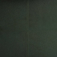 The Stohlman Tray by Arteriors features a dark green textured surface with a premium embossed leather pattern and stitched lines dividing it into four sections—ideal as a modern tray or decorative organizer.