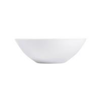 The Organza White Dinnerware by Bernardaud is a plain, white, shallow ceramic Limoges porcelain bowl photographed on a white background—an elegant accent for minimalist interiors.