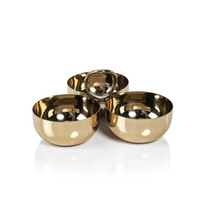 Campari 3-Section Bowl Set - Gold.
