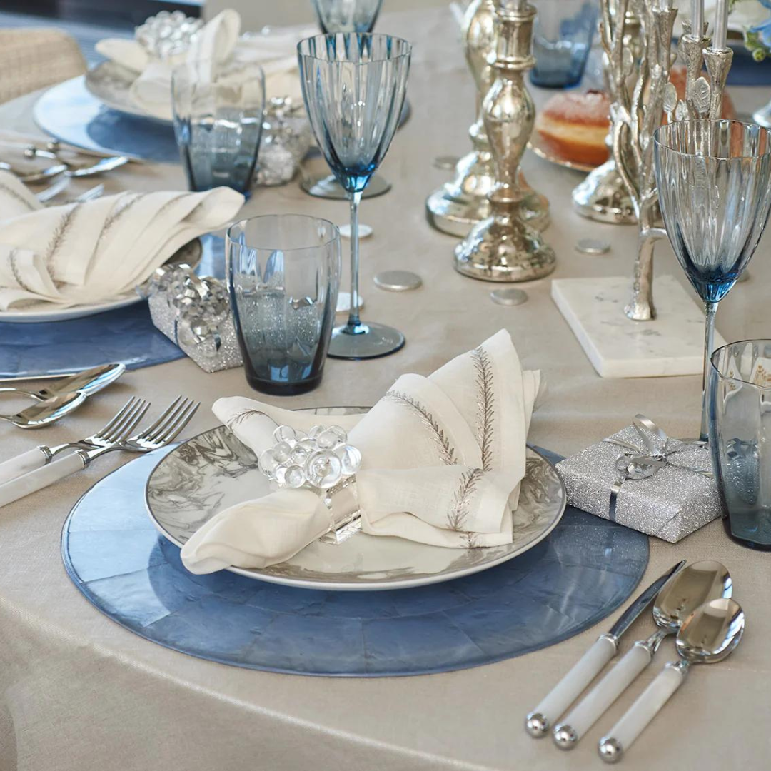 Capiz Shell Placemat Set of 4 Periwinkle.