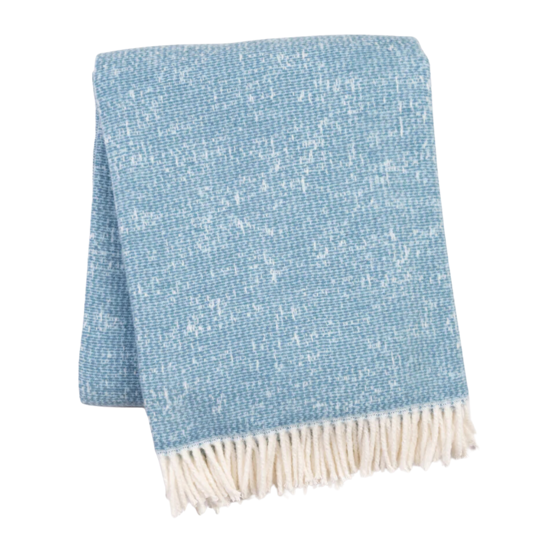 Celestial Throw in light blue. 
