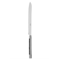 The Capdeco Conty Bread Knife Grey features a serrated blade and grey swirled handle, made in France.