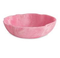 Pink Resin bowl on a white background