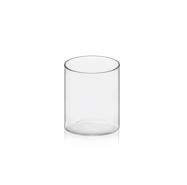 Clear, extra light handmade cylindrical Cilindro Extra Light Drinkware glass tumbler.