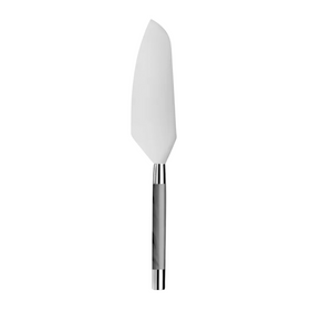 The Capdeco Conty Cutting Cake Server features 18/10 stainless steel with a marble-patterned handle, shown isolated on a white background.