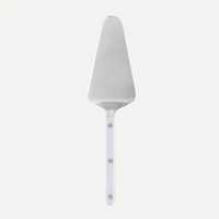 The Sabre Bistro Pearly Shiny Tart Server features a triangular stainless steel blade and straight handle, shown from above against a plain white background.