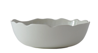 The Plume White Dinnerware Pearl bowl by Jars - Rosenthal features a wavy, scalloped rim and is shown against a plain white background.