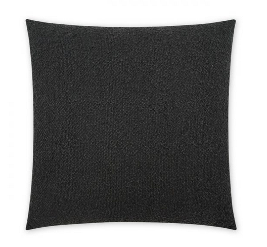 The Amara Black Pillow by D.V. KAP / Canaan Company is a square decorative accent pillow with a black textured finish, displayed flat against a white background.