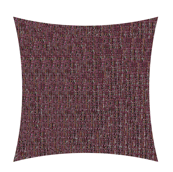 The Moritz Pillow Hibiscus 22 x 22 by Decor Fifty-Five features a square design with gently curved sides and a densely woven maroon, black, grey, and green pattern on white—an ideal accent for your space.