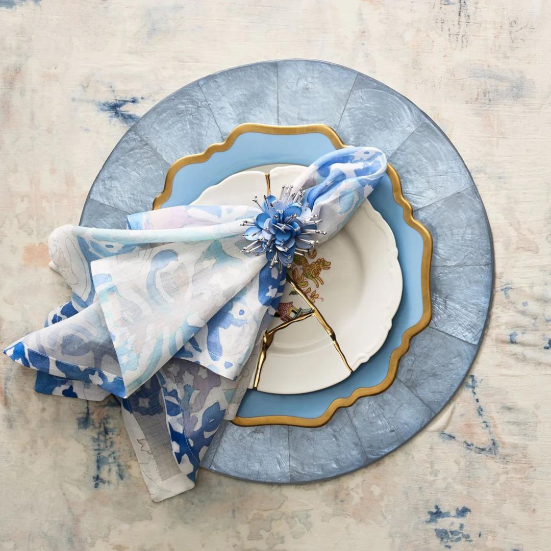 Capiz Shell Placemat Set of 4 Periwinkle.