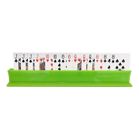 The Canasta Sets Canasta Rack neatly displays your playing cards—like four Jacks, two 10s, two 6s, two Queens, and three 8s—making it perfect for organizing your game.