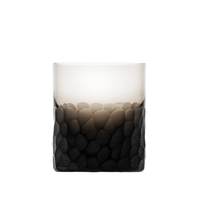 The Moser Pebbles DOF 370 ml is a hand-blown glass tumbler with a textured black stone-like base that fades into a smooth, clear upper section—an eye-catching whisky glass.
