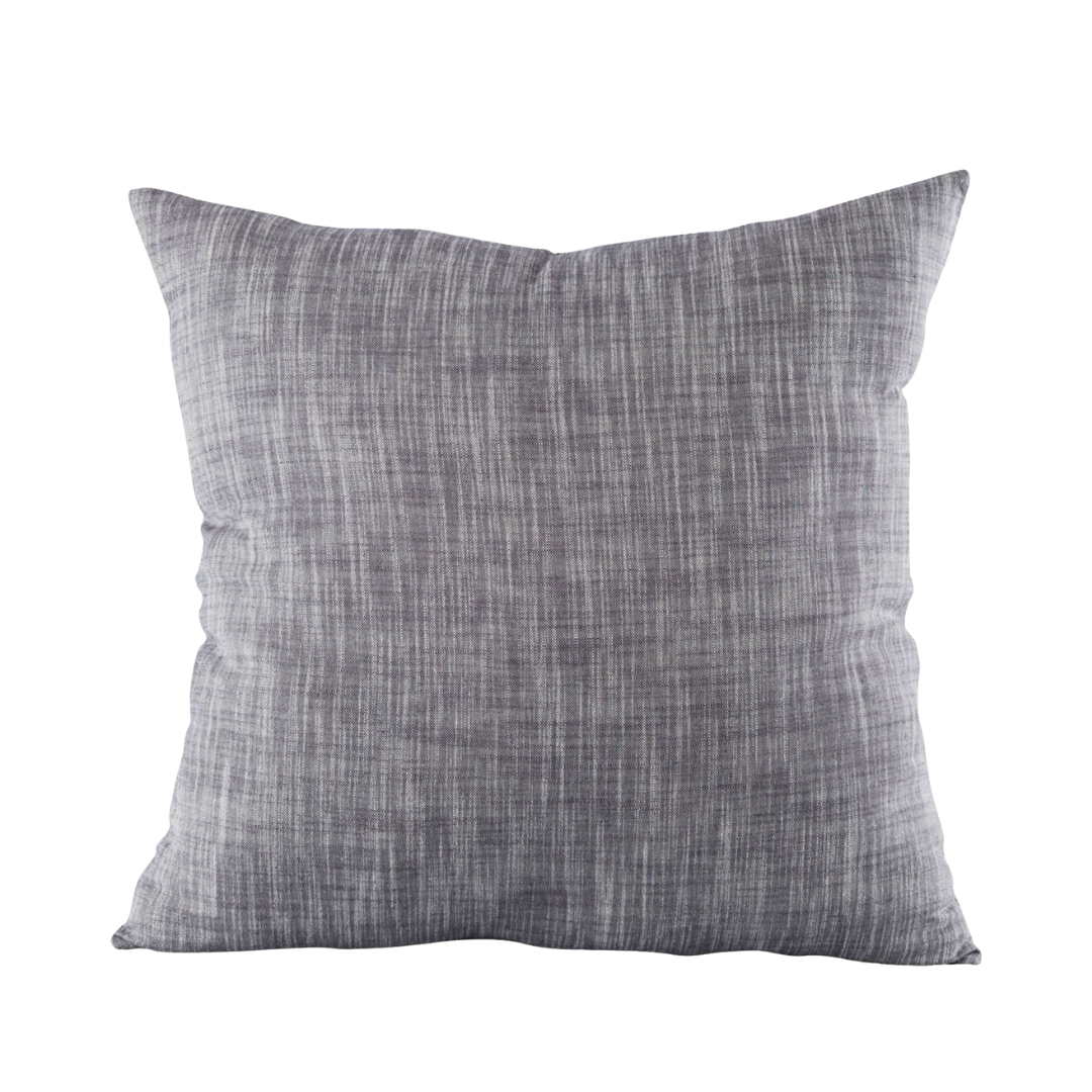 The Elk Group Tryst Pillow Grey 24 x 24 features a square design with subtle textured woven fabric, shown on a plain white background.