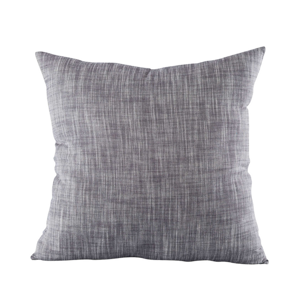 The Elk Group Tryst Pillow Grey 24 x 24 features a square design with subtle textured woven fabric, shown on a plain white background.