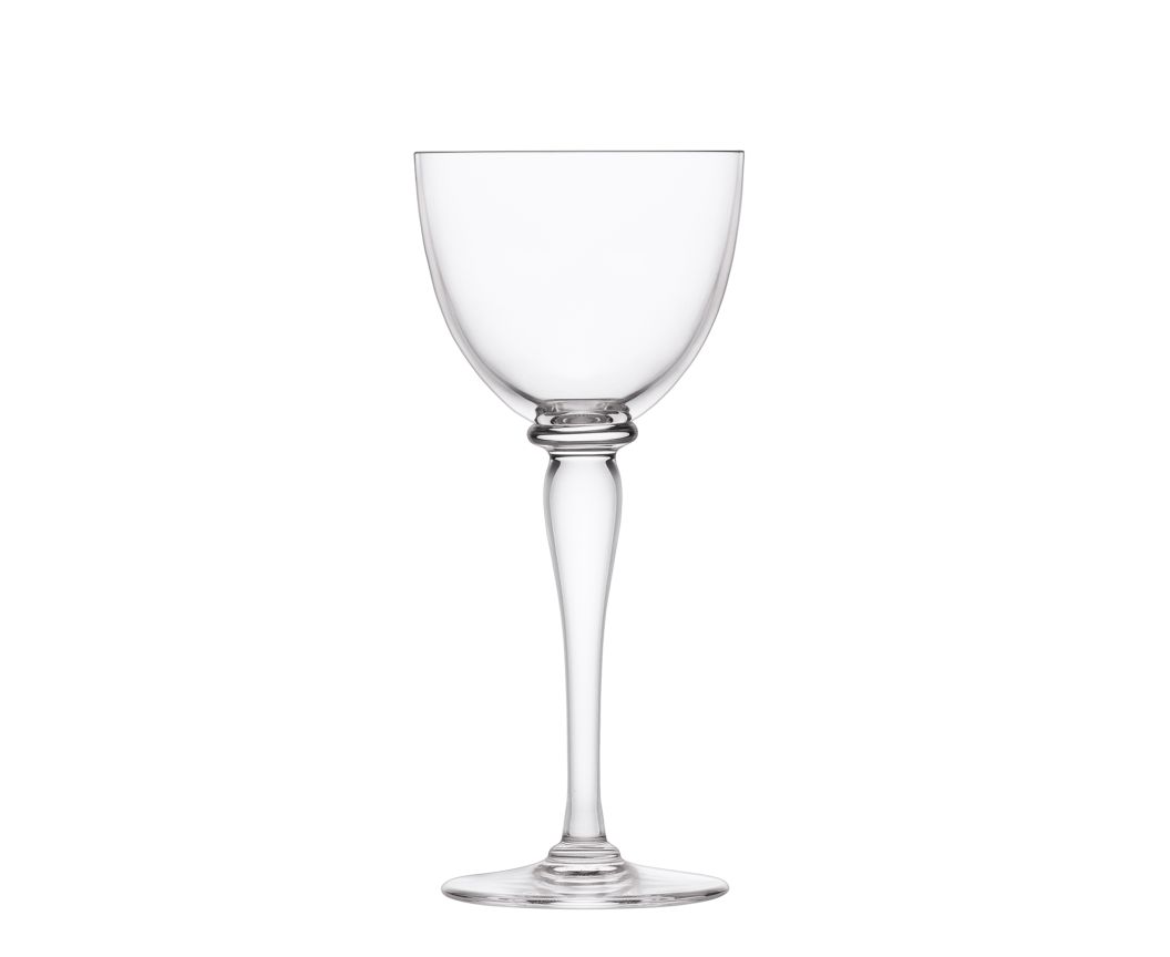 The Saint-Louis Amadeus Stemware is a clear wine glass featuring a thin stem and round base, shown against a plain white background.