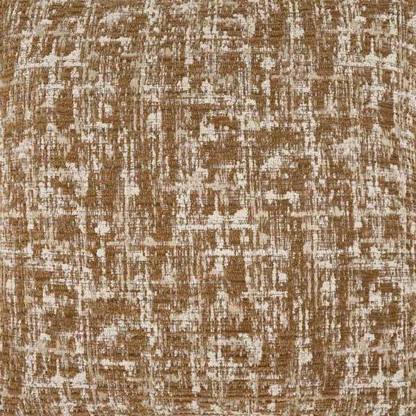 Close-up of the Lekki Pillow Bourbon 22 x 22 by D.V. KAP / Canaan Company, featuring a textured abstract woven pattern in brown and beige—an ideal modern accent for your home décor.